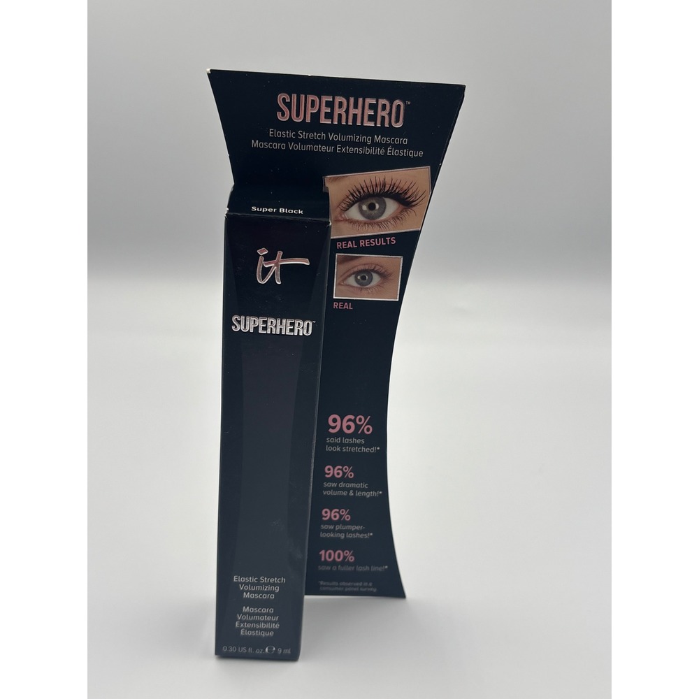IT Cosmetics Superhero Elastic Stretch Volumizing‎ Mascara Super Black 9ml 0.3oz